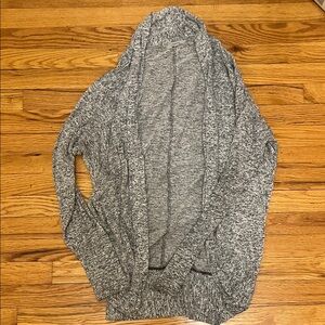 Athleta Heather Gray Open-Front Cardigan